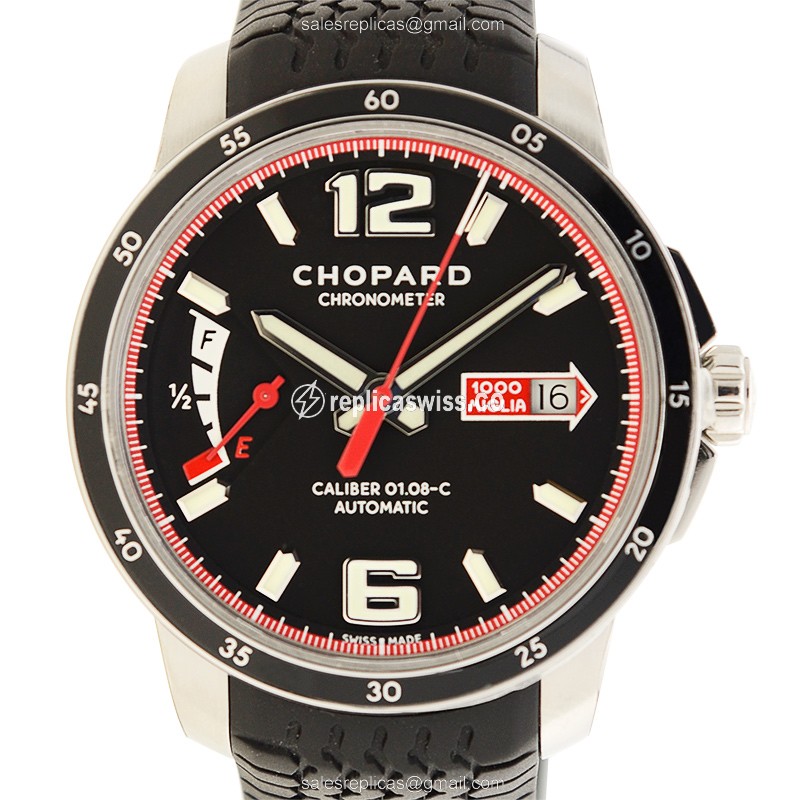 Chopard MILLE MIGLIA GT XL - Automatic - Steel - Black Dial - Rubber Strap - Luxury Replica MILLE MIGLIA GT XL Watch